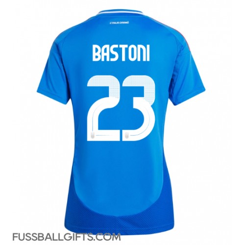 Italien Alessandro Bastoni #23 Fußballbekleidung Heimtrikot Damen EM 2024 Kurzarm